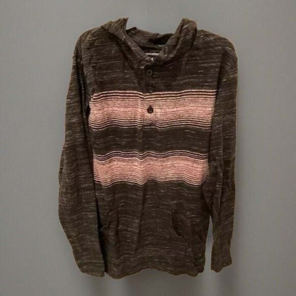 Jachs Co Long Sleeve Grey and Pink Hoodie Boys Size Large 14/16